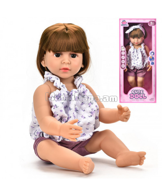 Տիկնիկ Cute Doll 60սմ-ոց, ամբողջական ռետինաէմալապատ