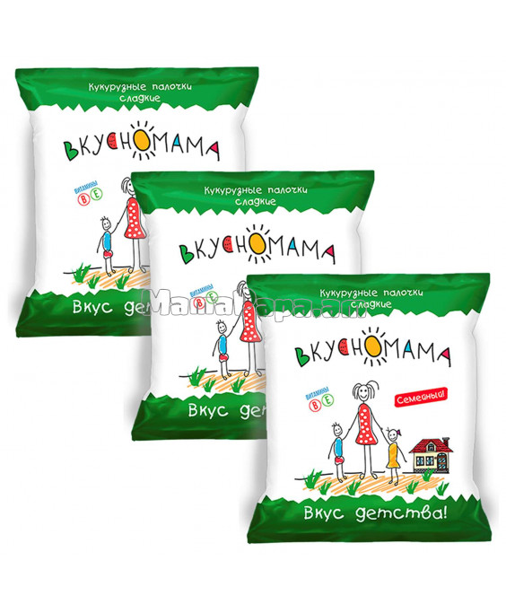 Եգիպտացորենի քաղցր ձողիկներ «Вкусномама Семейный» - 90գ. Եգիպտացորենի քաղցր ձողիկներ «Вкусномама Семейный» - 90գ.