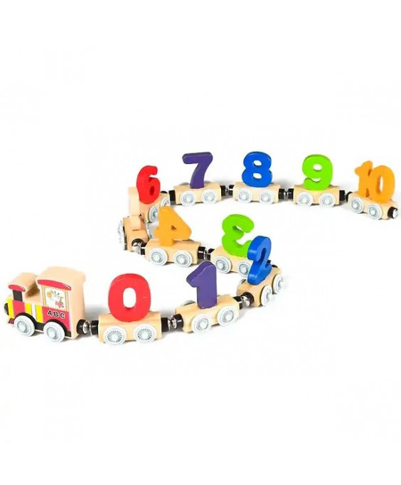 Փայտե խաղ գնացք թվերով Digital Train